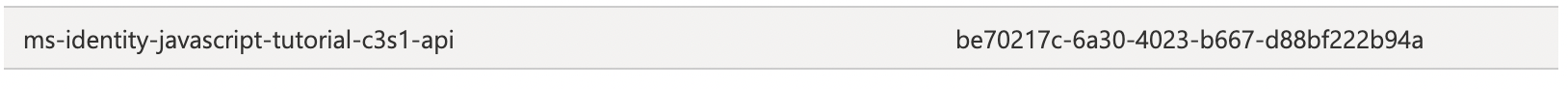 Select the resource application registration (the API)