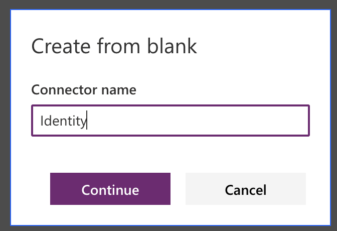 Provide a name for the custom connector