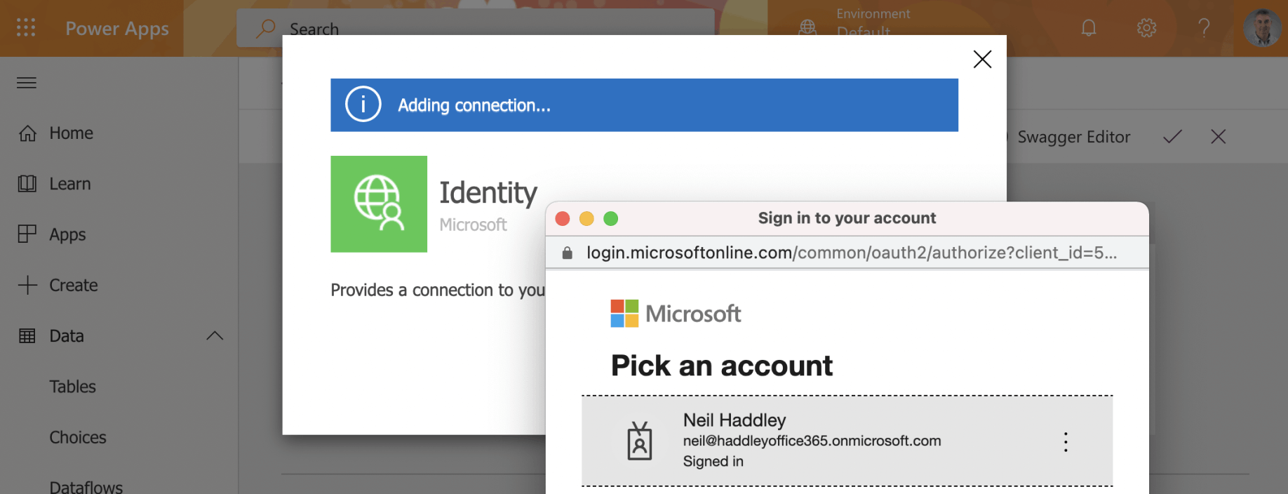 Provide value Azure Active Directory credentials