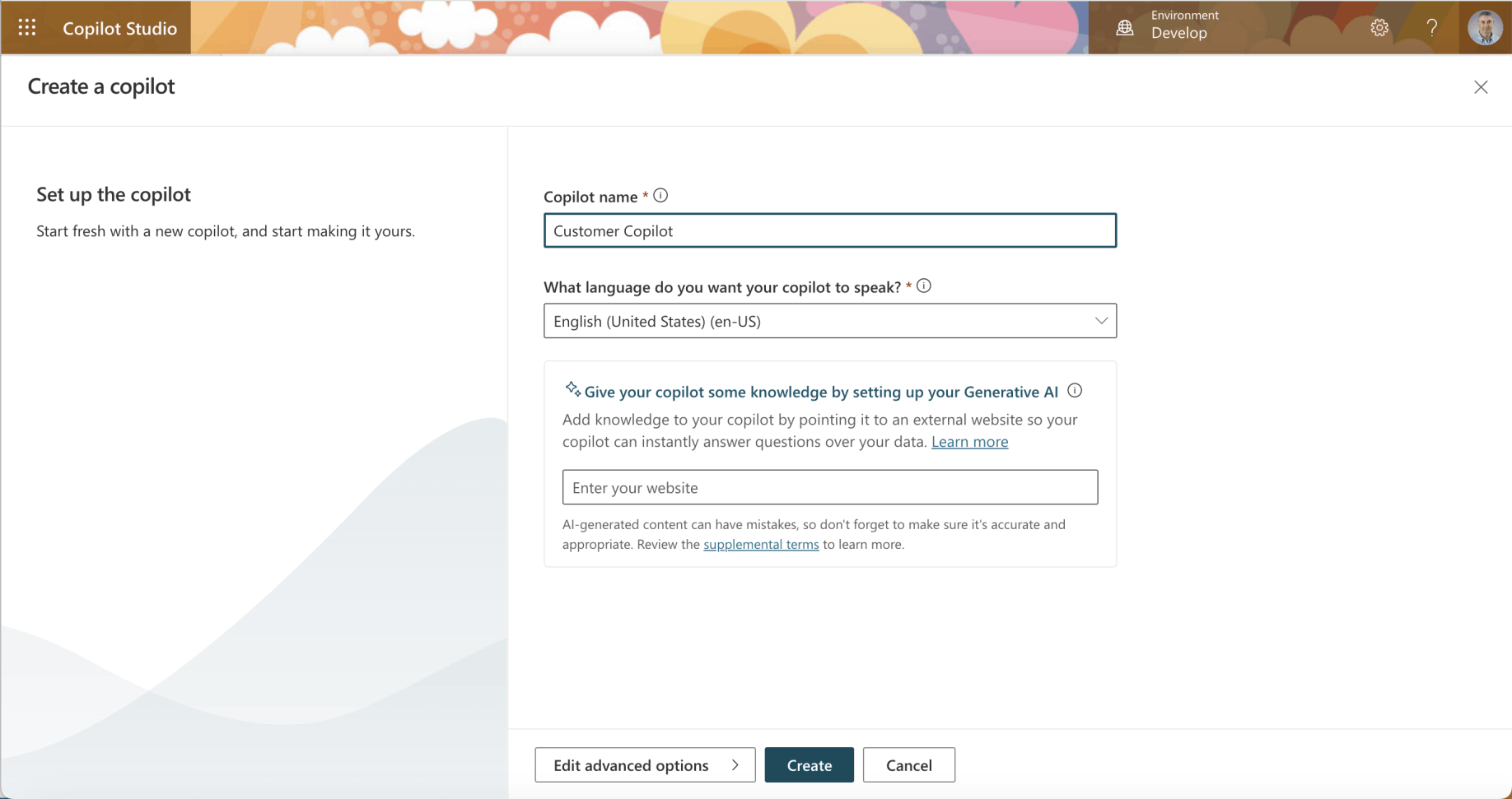 I called the Copilot "Customer Copilot"