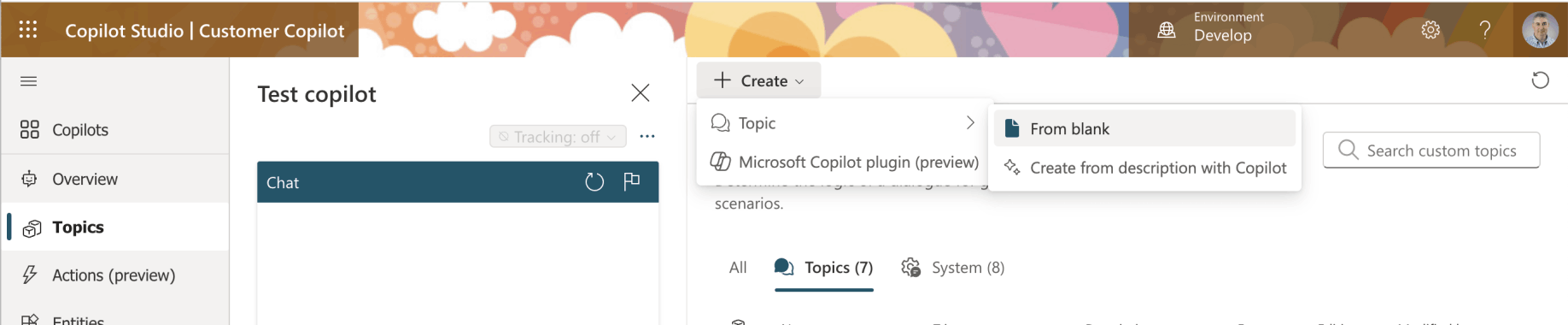 I created a Copilot Studio Topic
