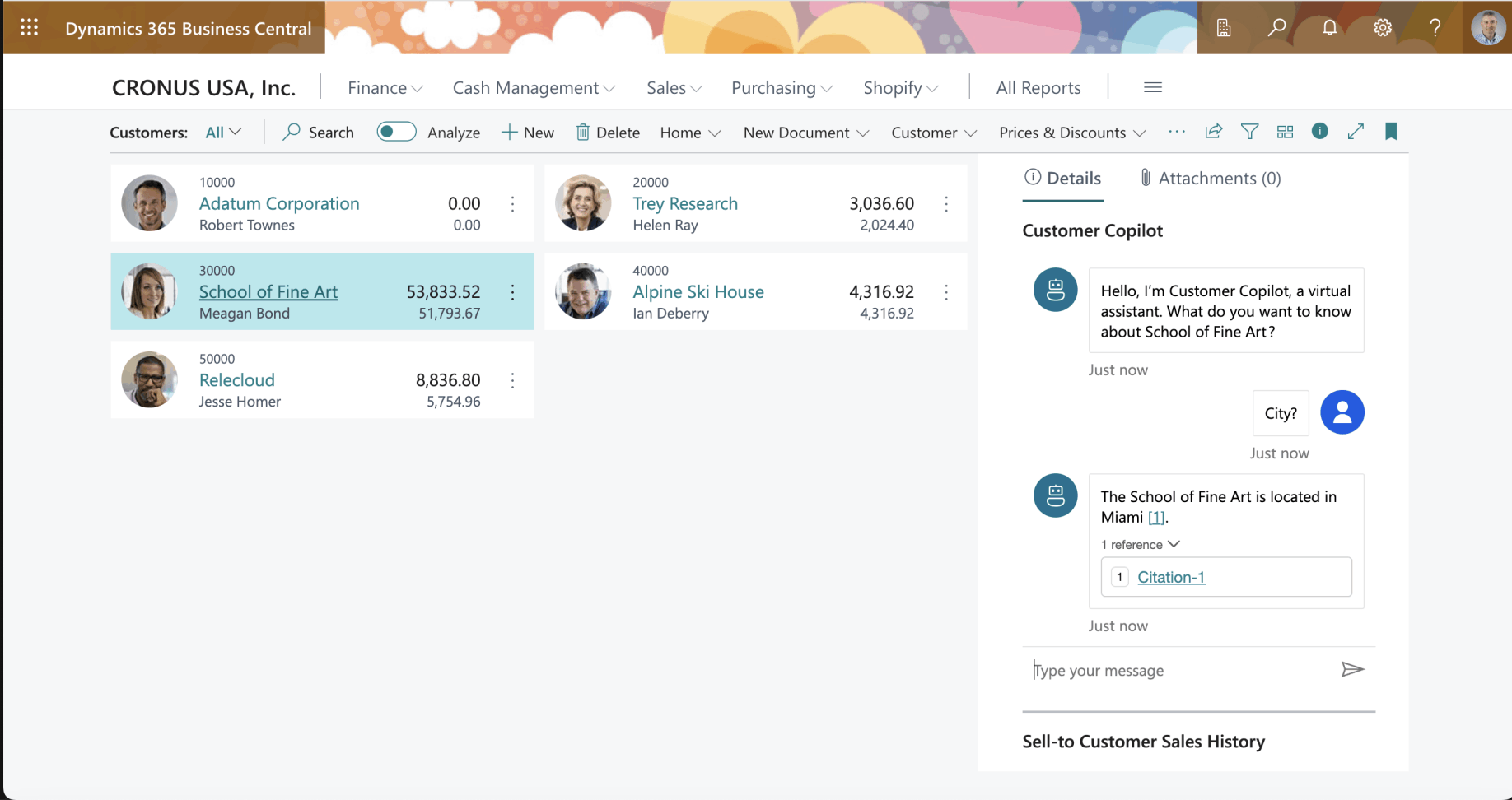 I was able to "chat to" School of Fine Art