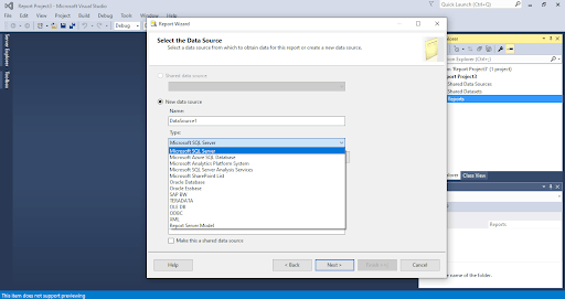 Microsoft Dynamics was not shown as a data source type