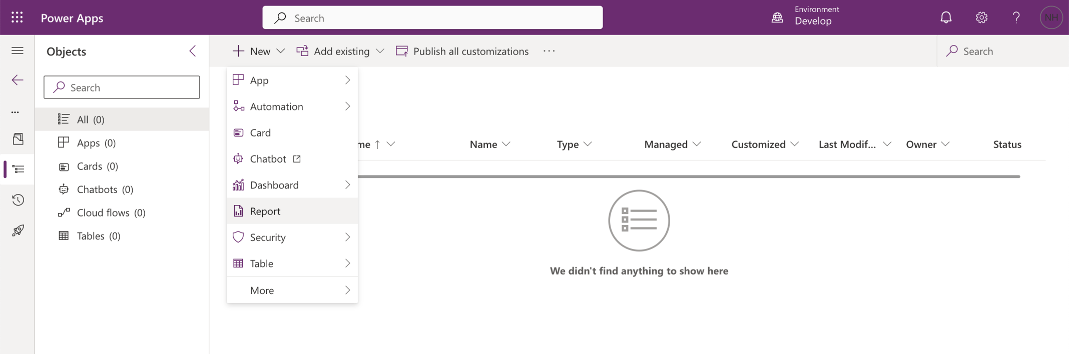 I added a Report