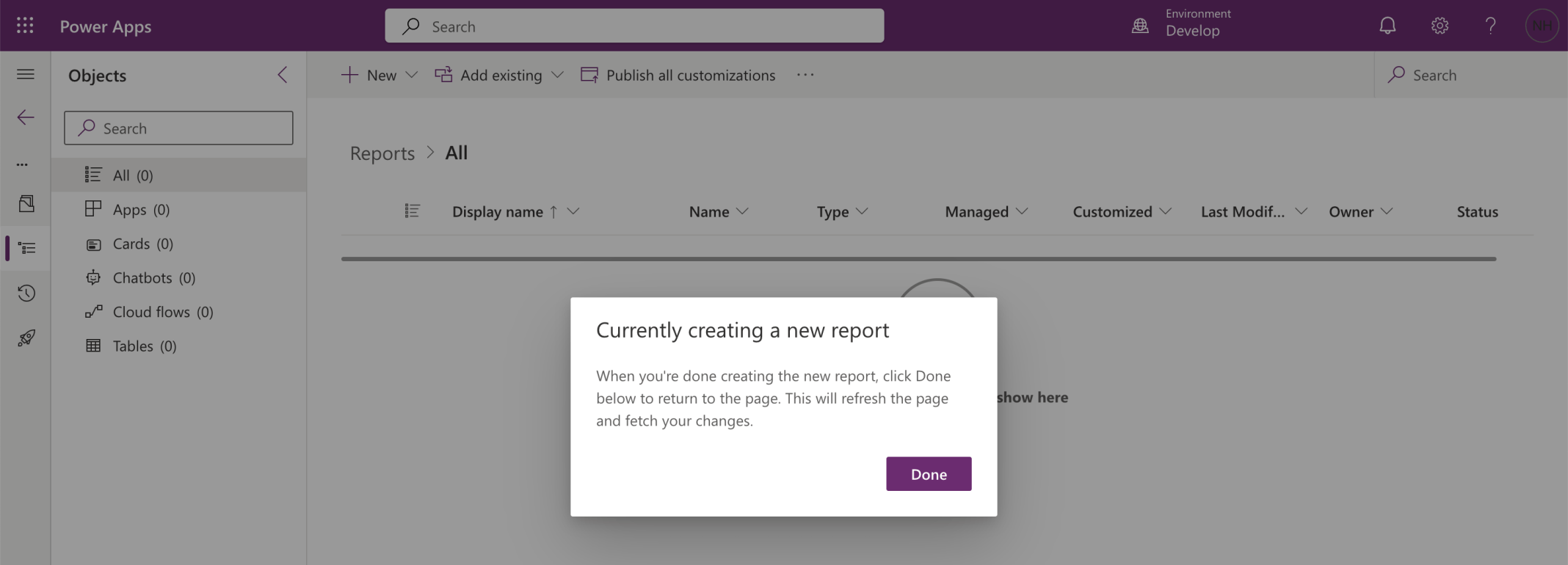 I clicked the Done button