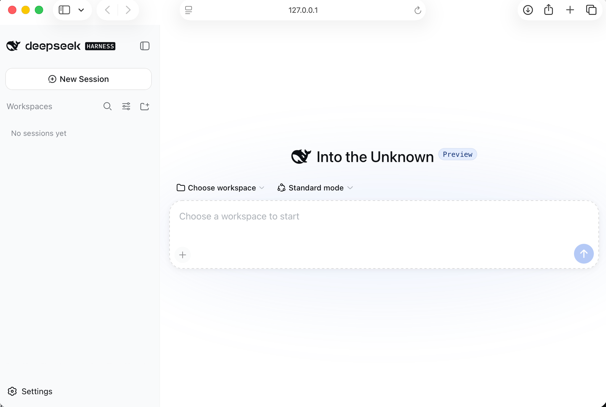The fresh Web UI had no workspace yet, so I chose the folder where my PRD and PDD lived