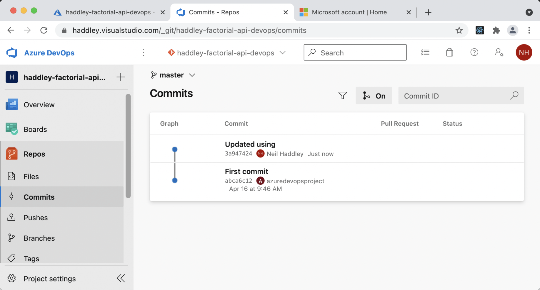 New commit was successful