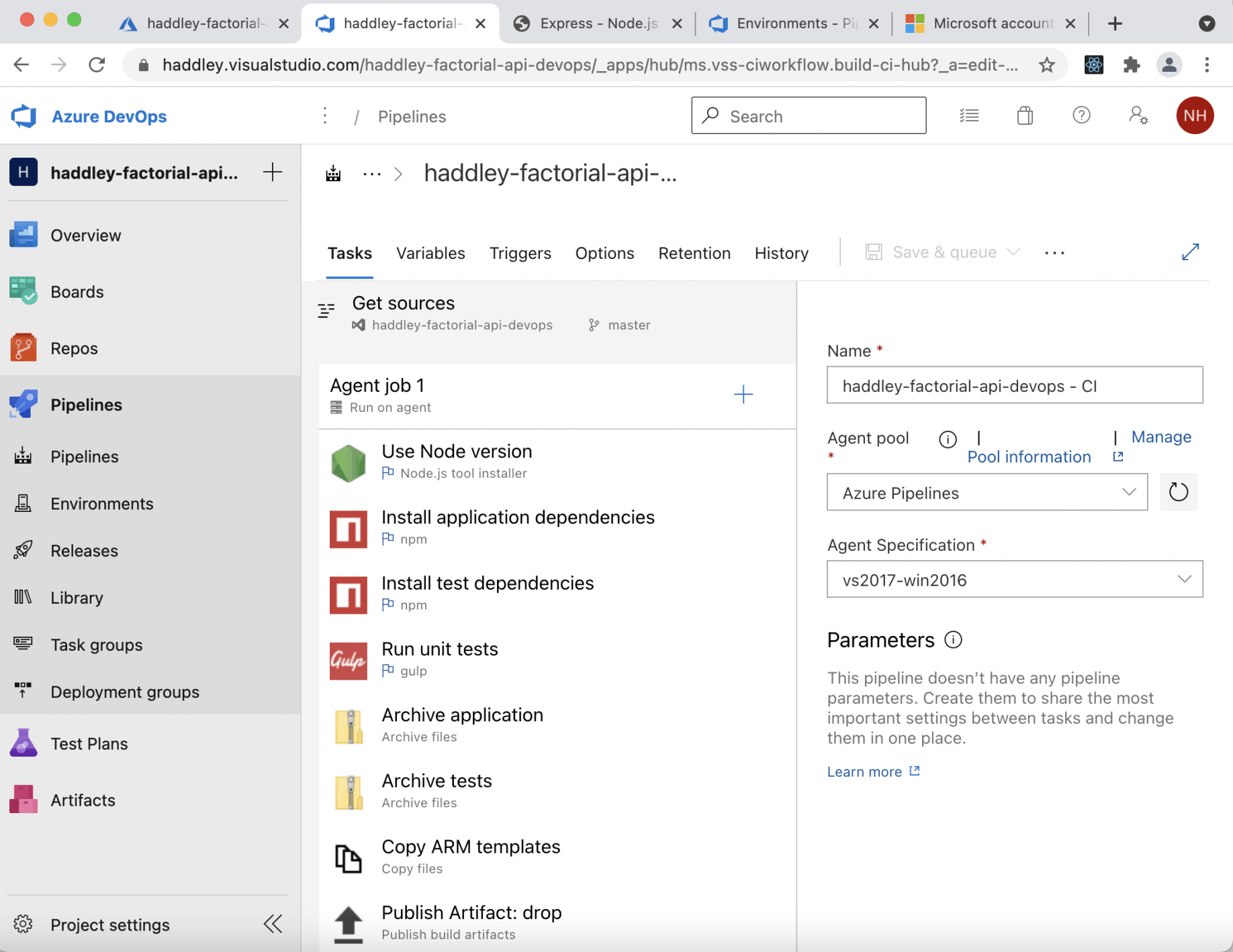 View or edit pipeline