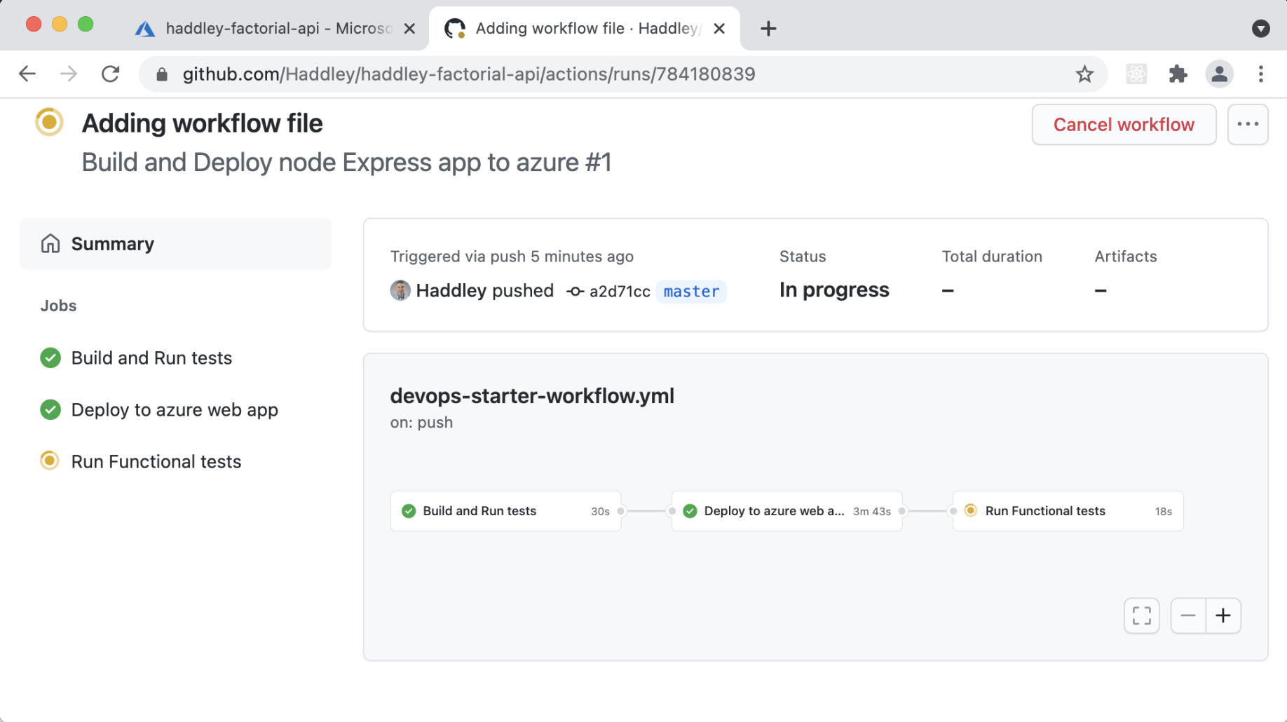 Once deployed to Azure run Functional Tests (Selenium)