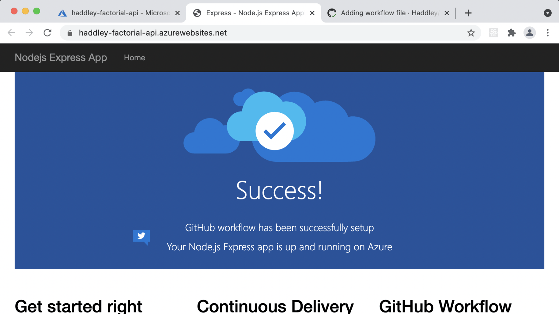 Navigate to production URL