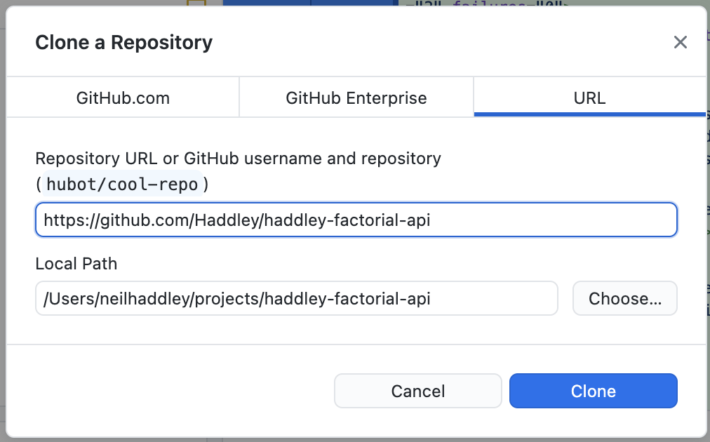 Clone repository