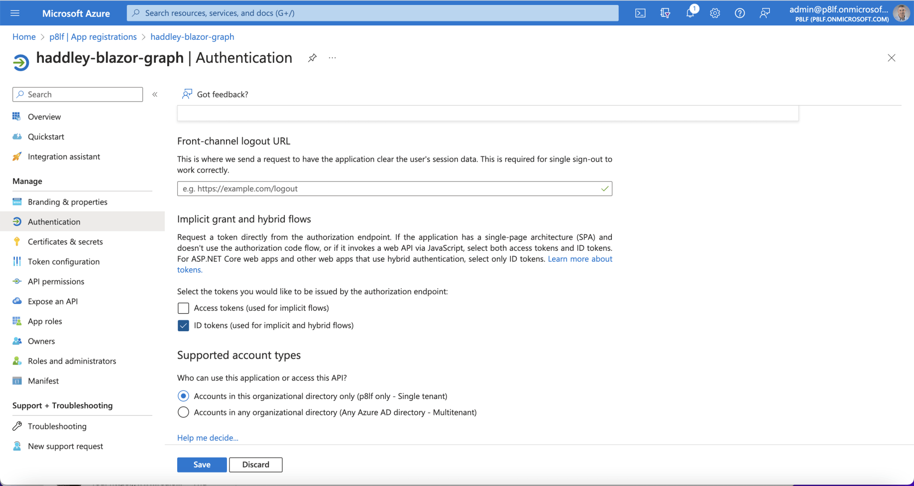 Update Authentication