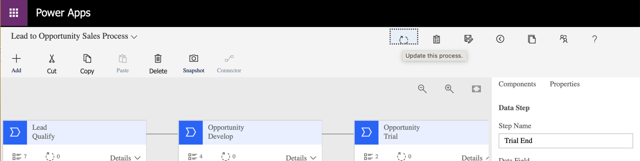 I clicked the Update button