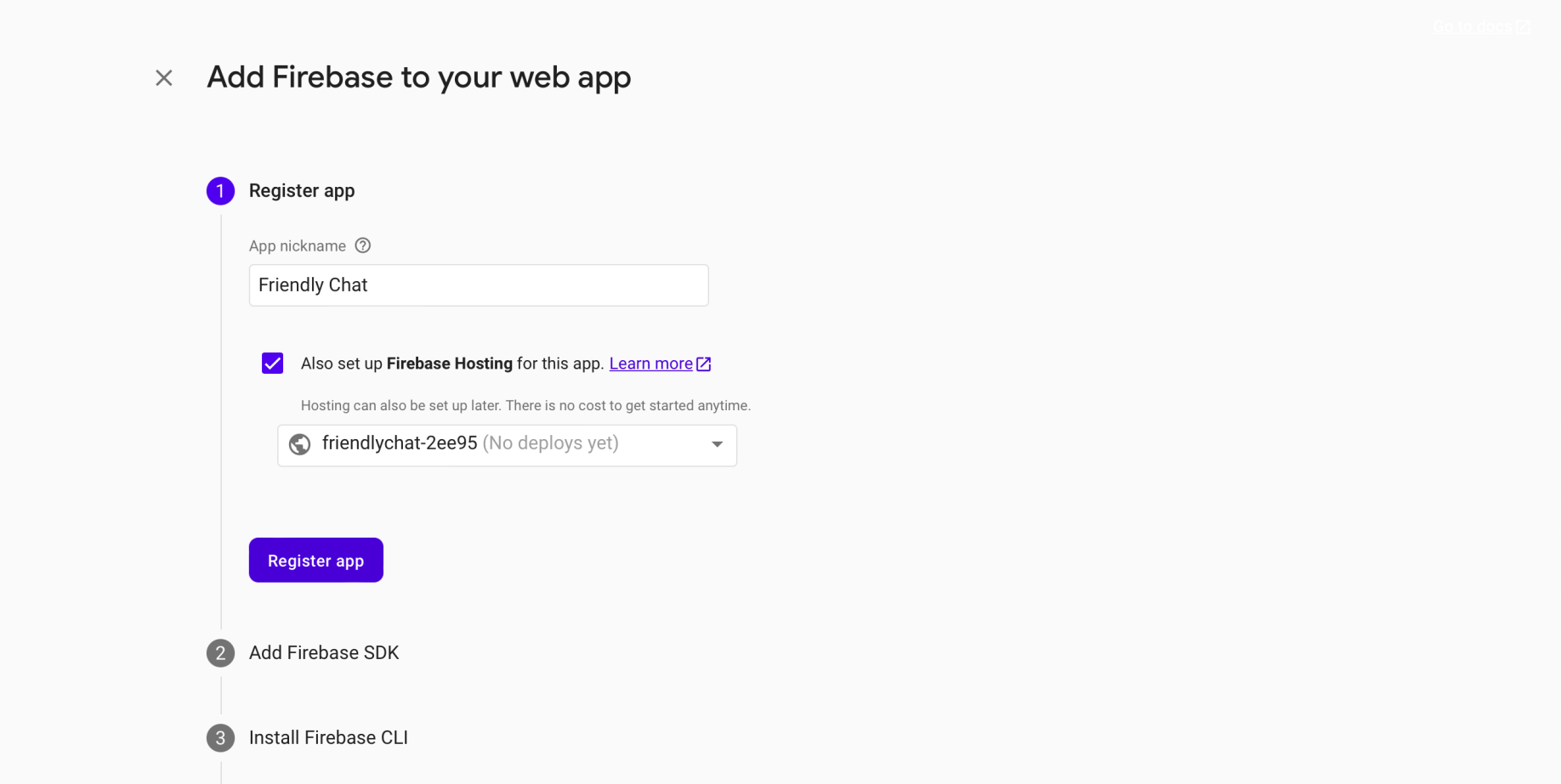 Register app