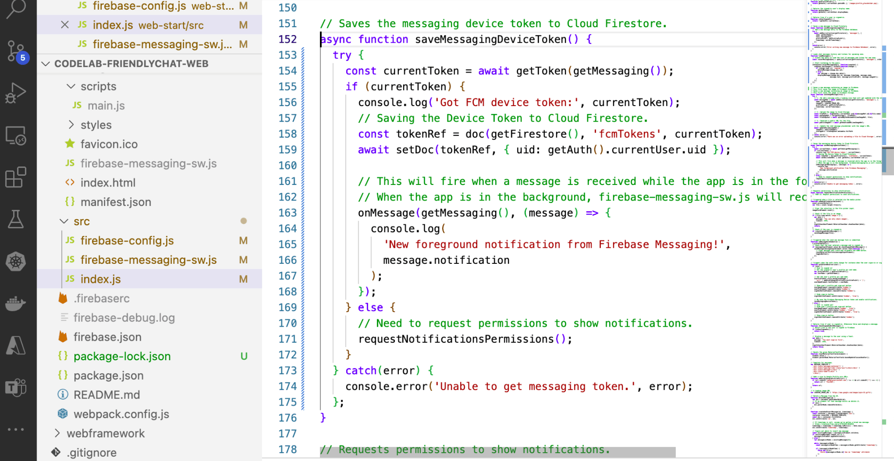saveMessagingDeviceToken()