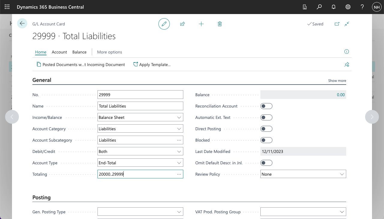I added a Total Liabilities End-Total
