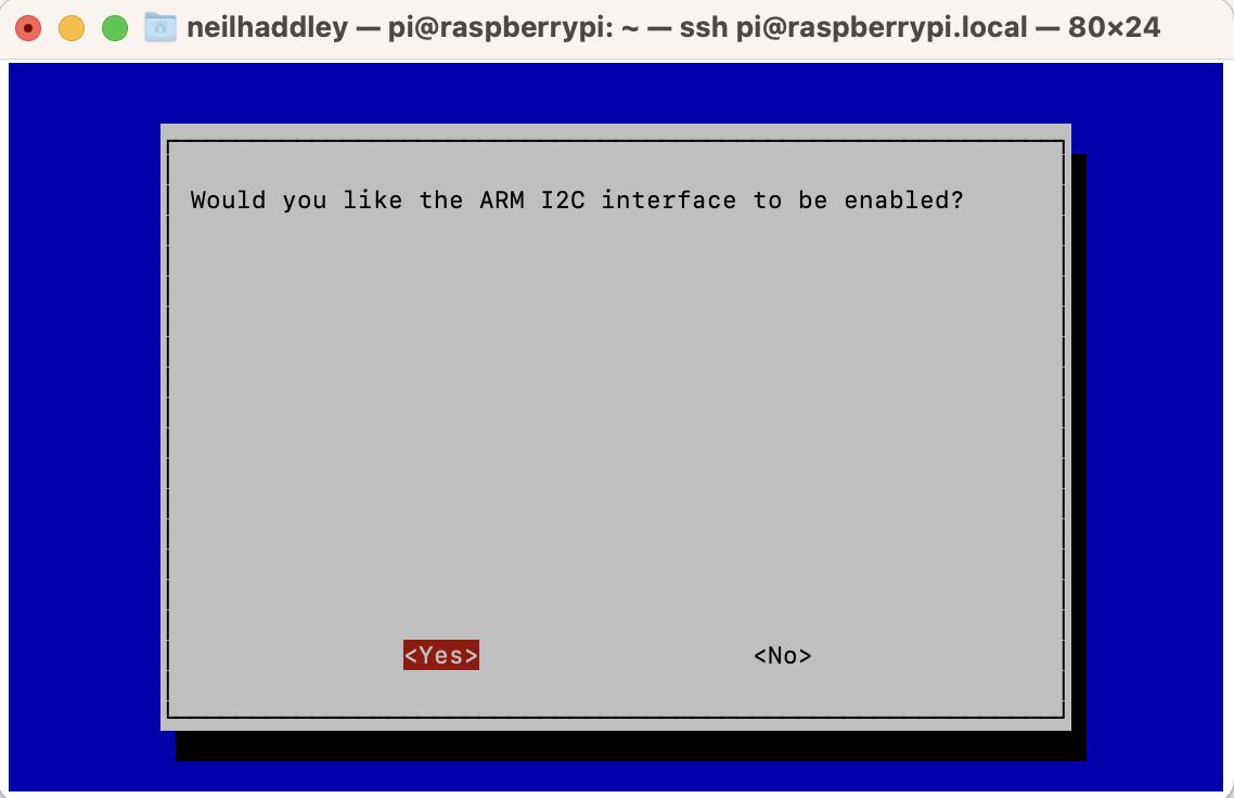 I selected Yes