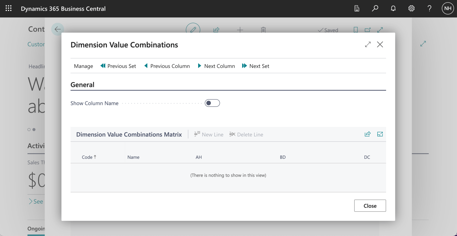 At this point I realized that the CUSTOMERGROUP dimension had no values
