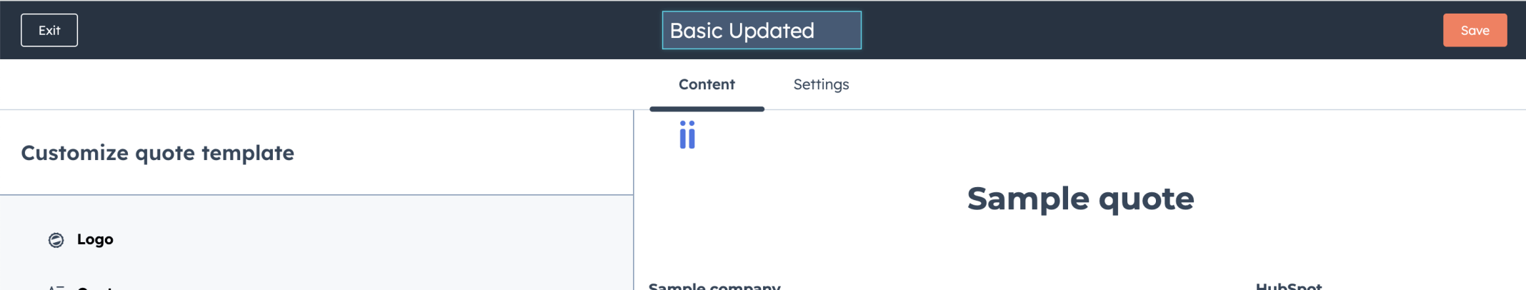 I renamed the template to Basic Updated