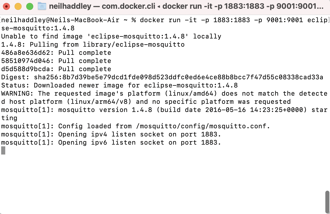 eclipse-mosquitto Docker image