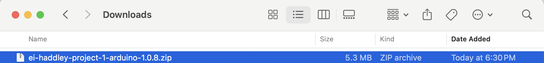 I copied the .zip file from the Downloads folder