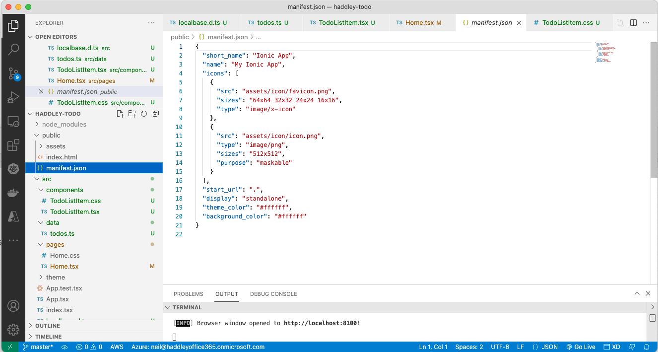default manifest.json
