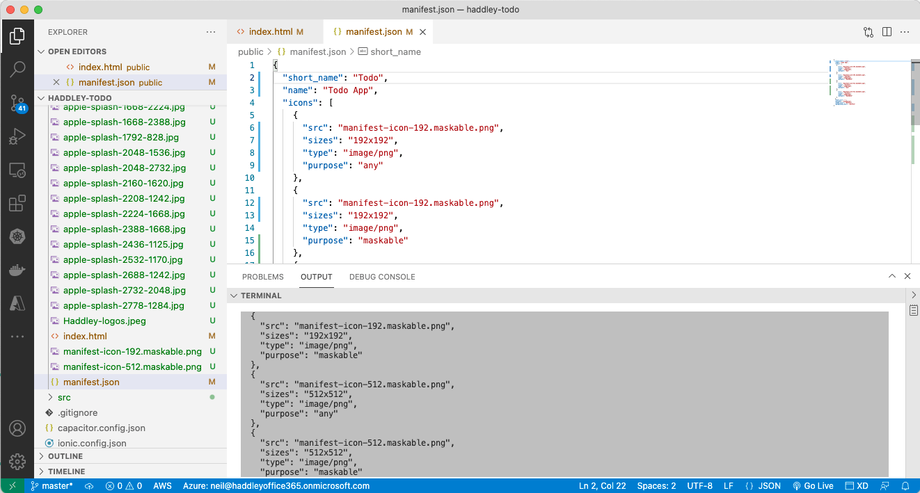 Updated manifest.json