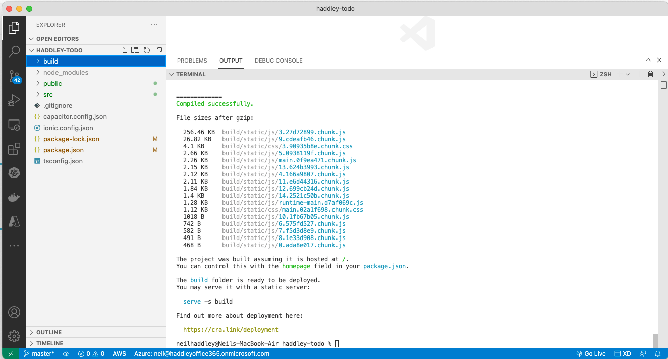 ionic build