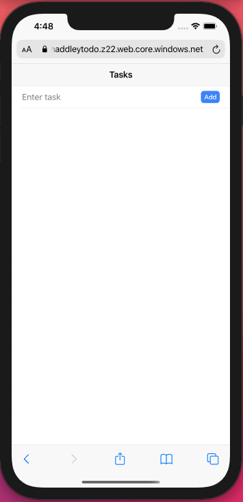 Running on iPhone Simulator (Safari)