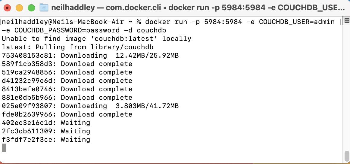 docker run ...