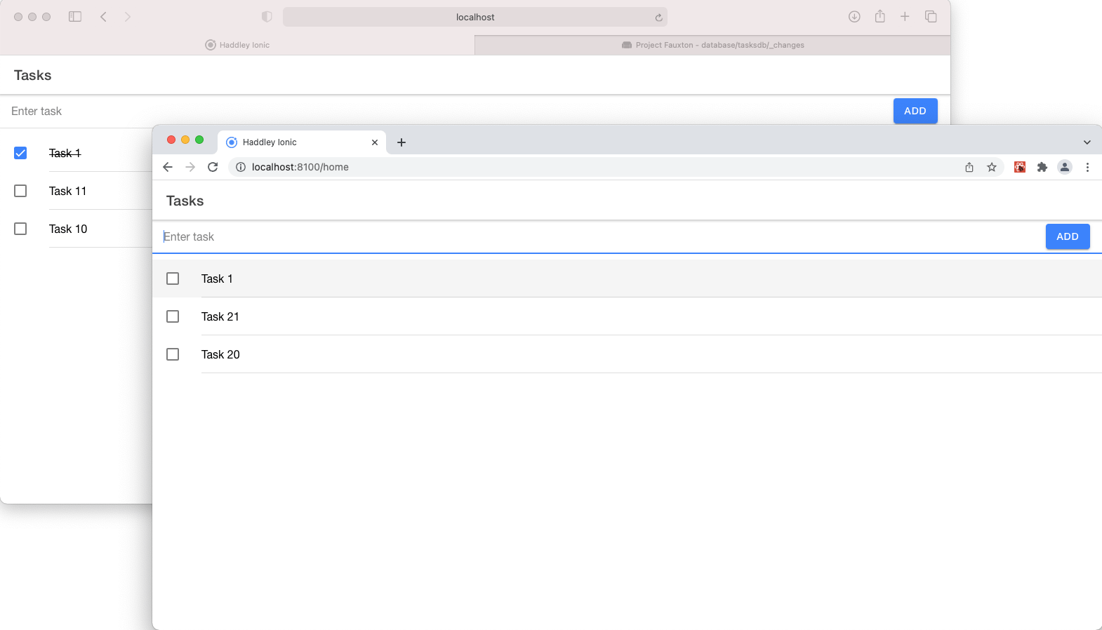 Multiple changes made offline using Safari and Chrome