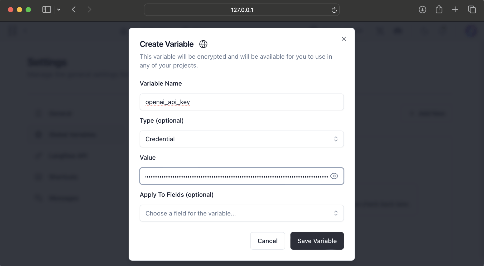 I added an openai_api_key variable