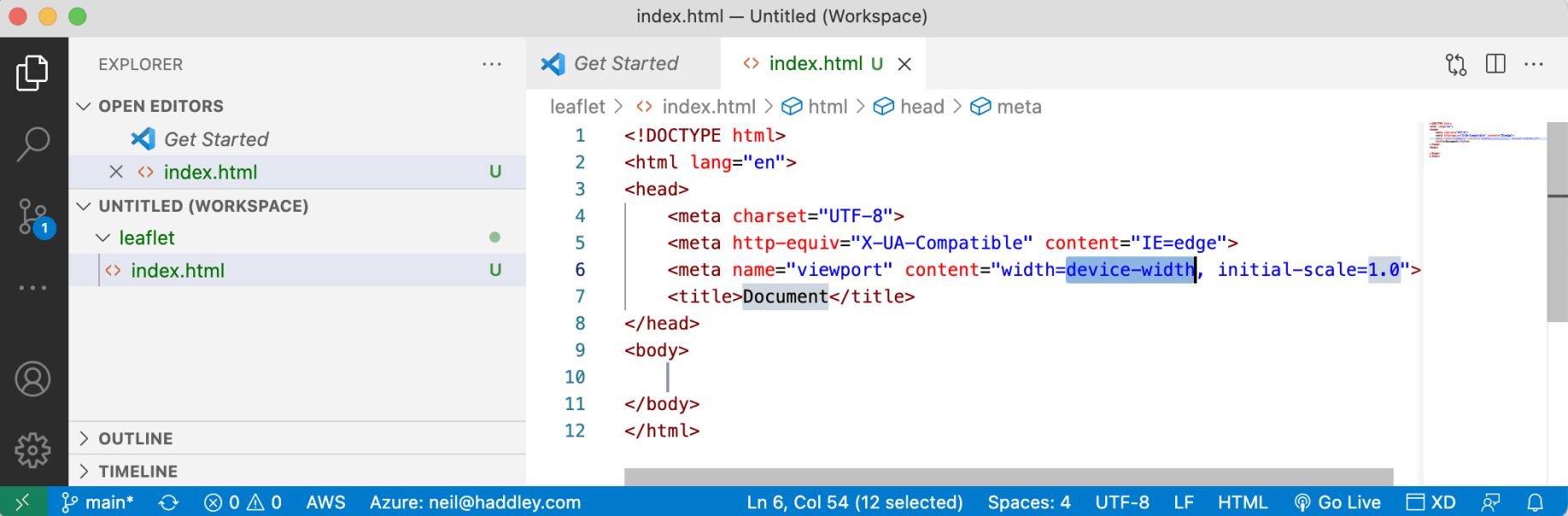 template html page