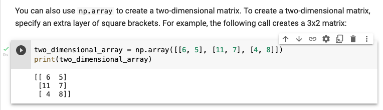 np.array([[...],[...],...,[...]]