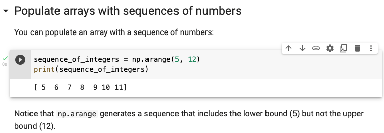 a sequence from 5 to 11