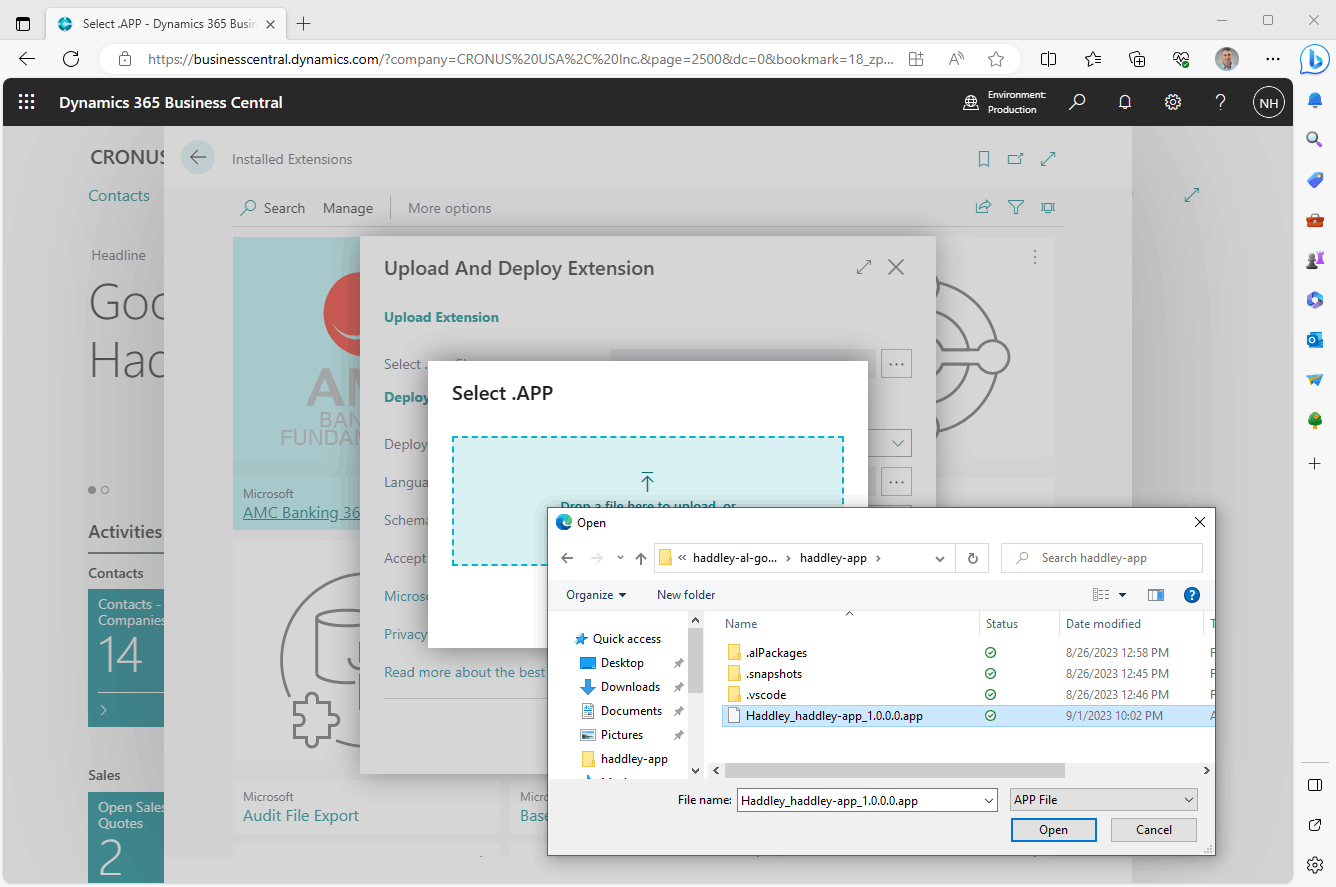 Upload And Deploy Extension