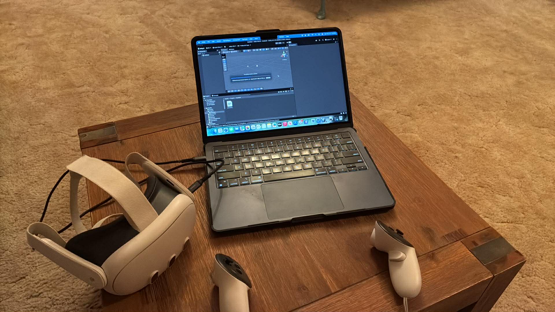 I connected my Quest 3 headset to my laptop