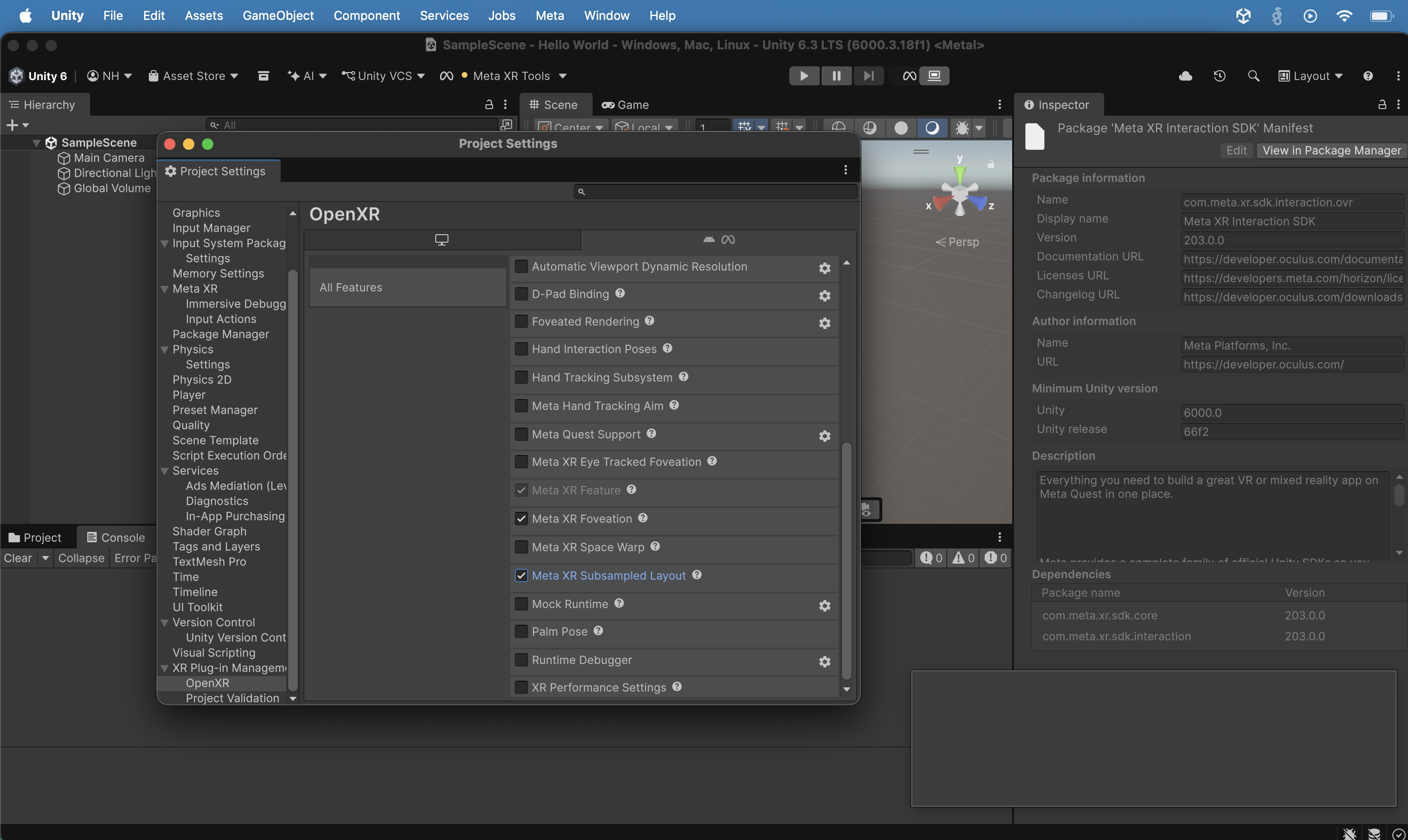 I switched to the quest tab in OpenXR settings. I clicked the "Meta XR Subsampled Layout" radio button.