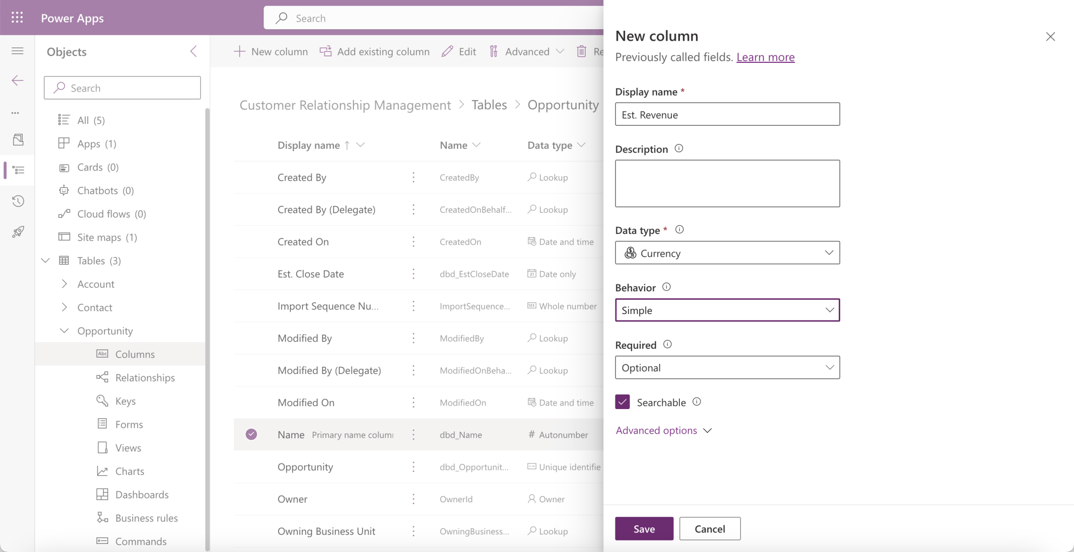 I added an estimated revenue column