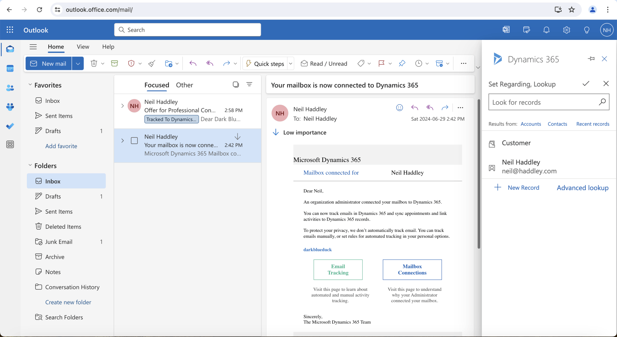I could select a Dataverse Account or a Contact