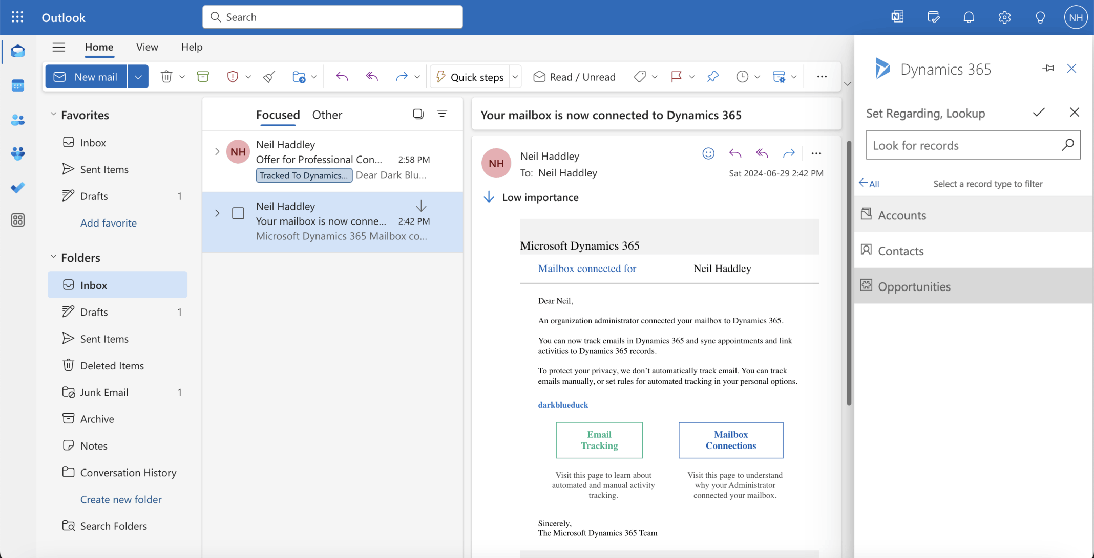 I selected Opportunities