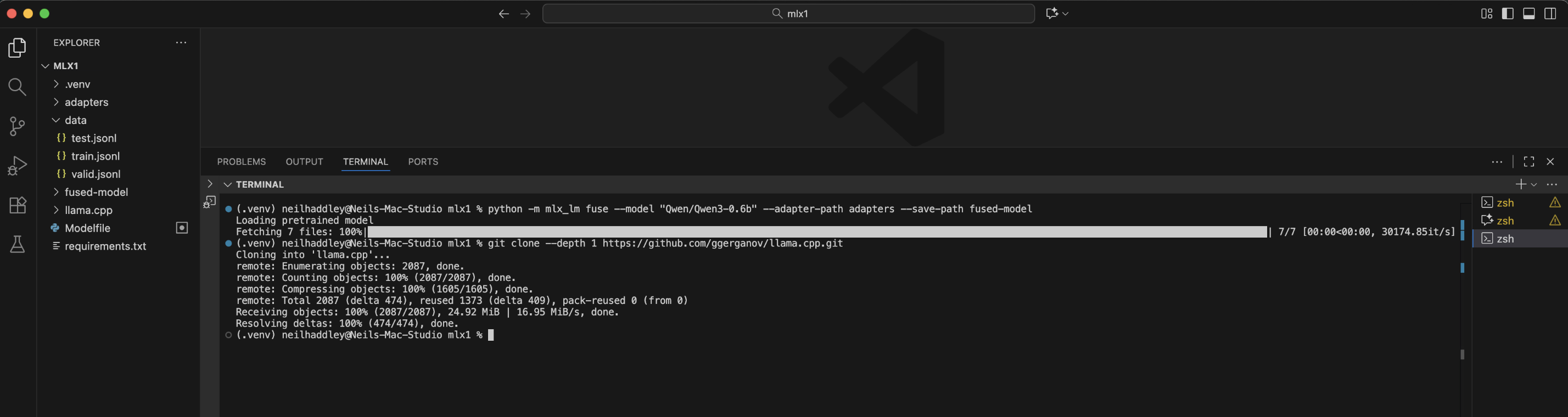 I cloned the llama.cpp repository
