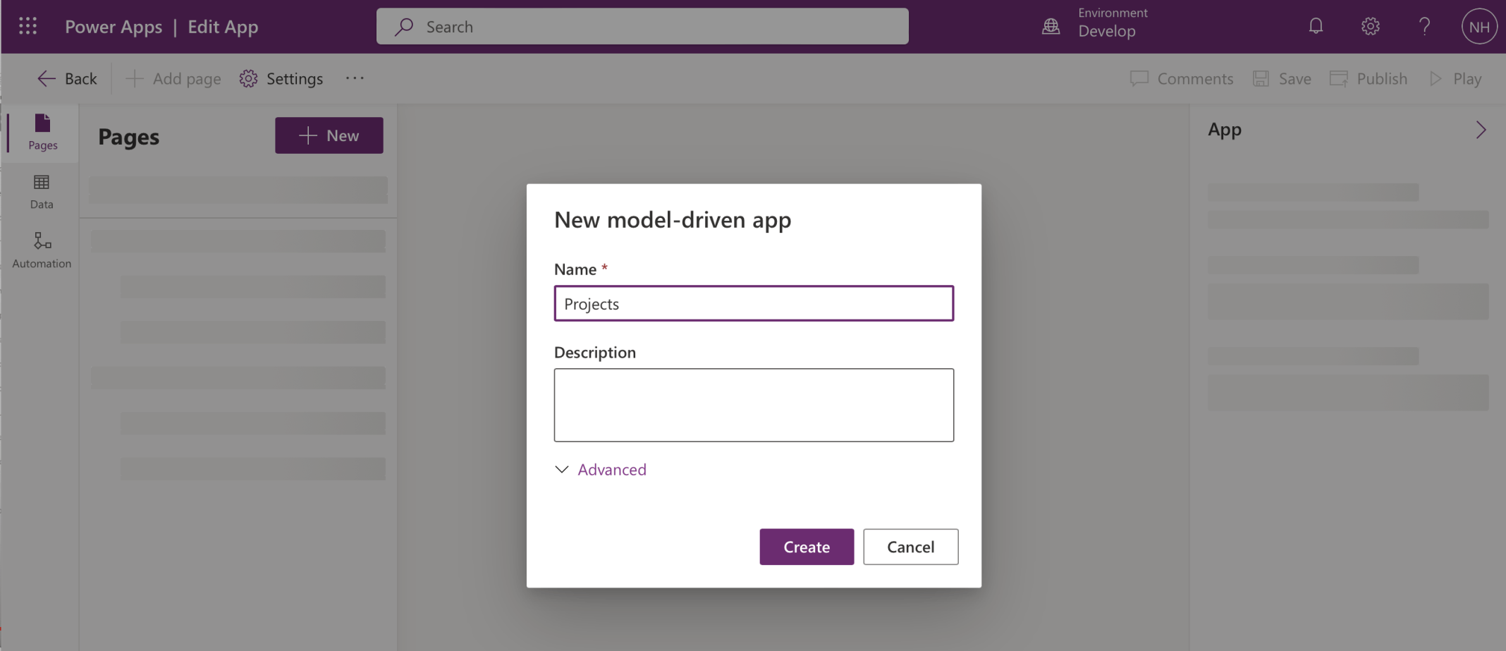 I called the new app Projects