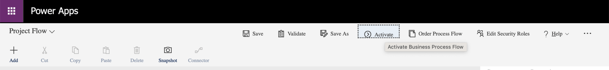 I clicked the Activate menu item