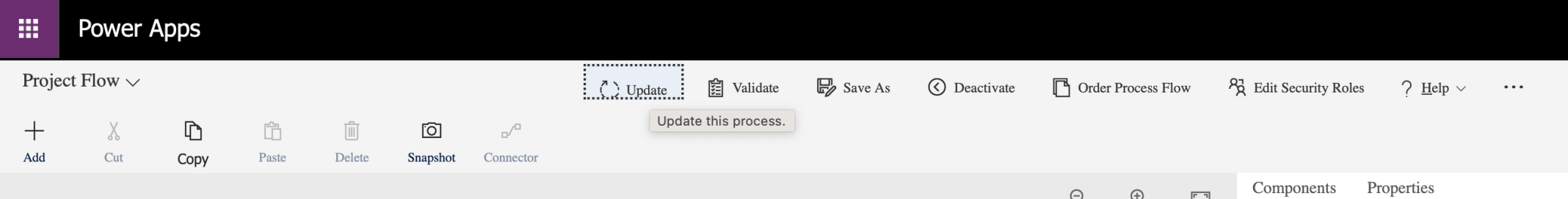 I clicked the Update button