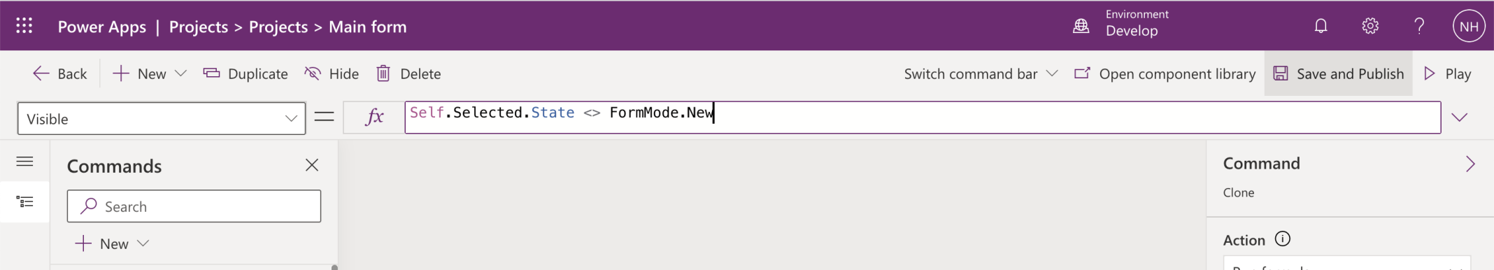 I clicked the Save and Publish button