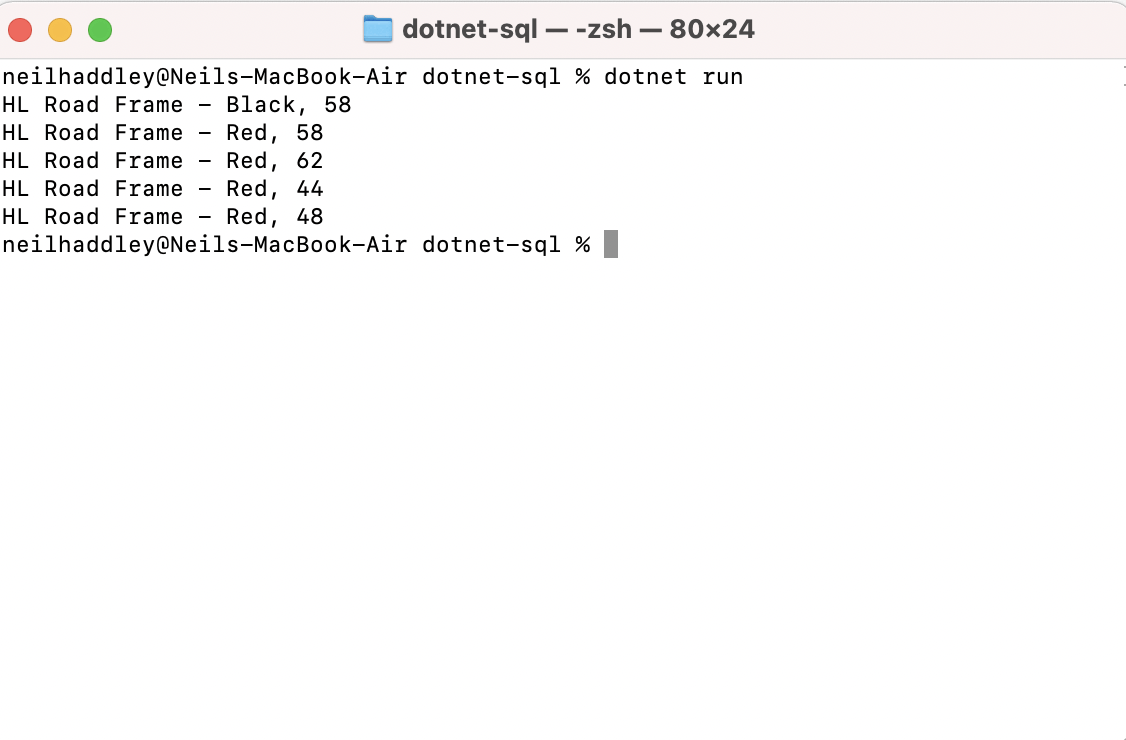 dotnet run
