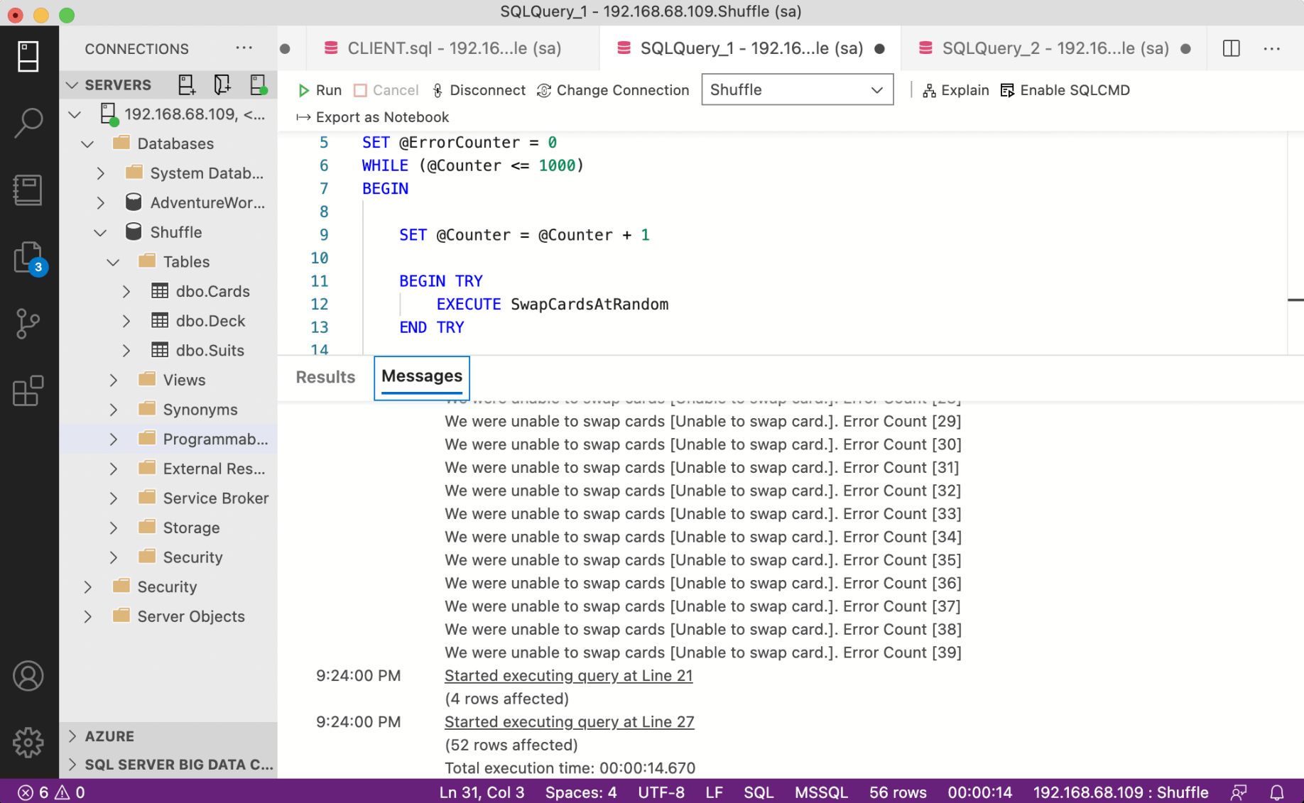 Concurrency exceptions (that the client code needs to handle)