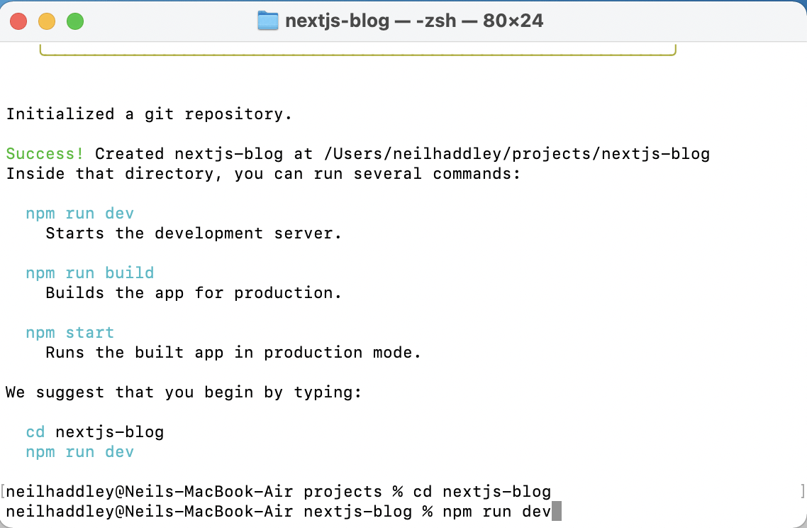 npm run dev