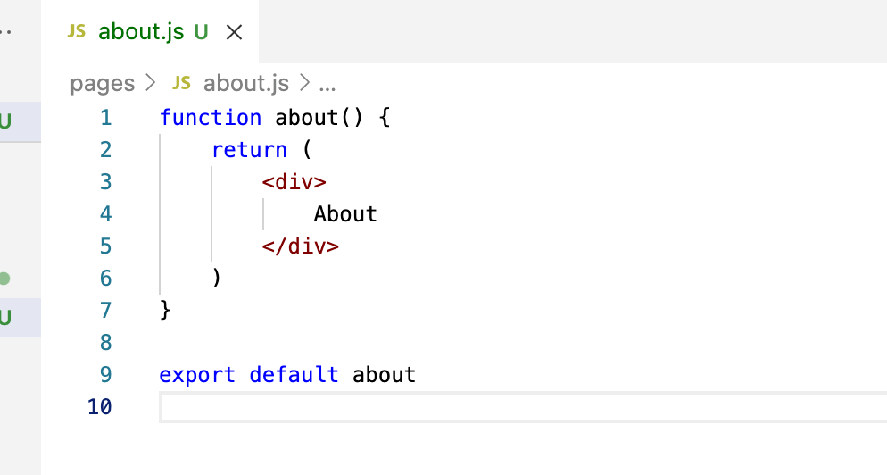 notice that the React from 'react' import is not needed
